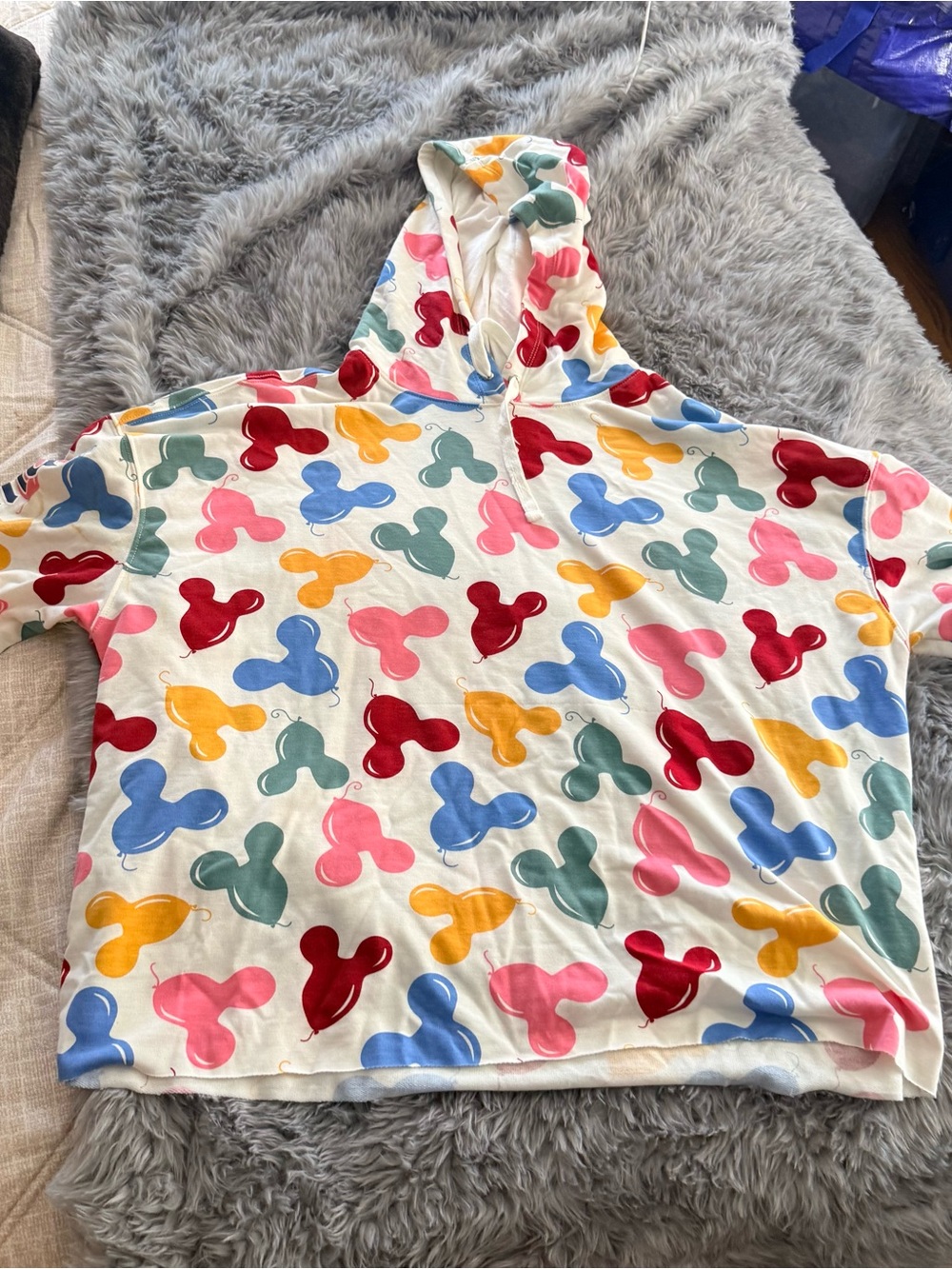 Disneyland x Junk food cropped balloon hoodie
